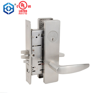 American Style Standard Door Hardware ANSI Hotel Mortise Lock Handle with Lock