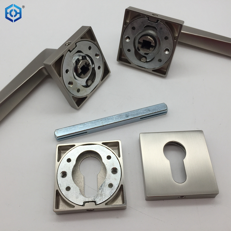 Satin Nickel Geometric Interlacing Zinc Alloy Door Handle