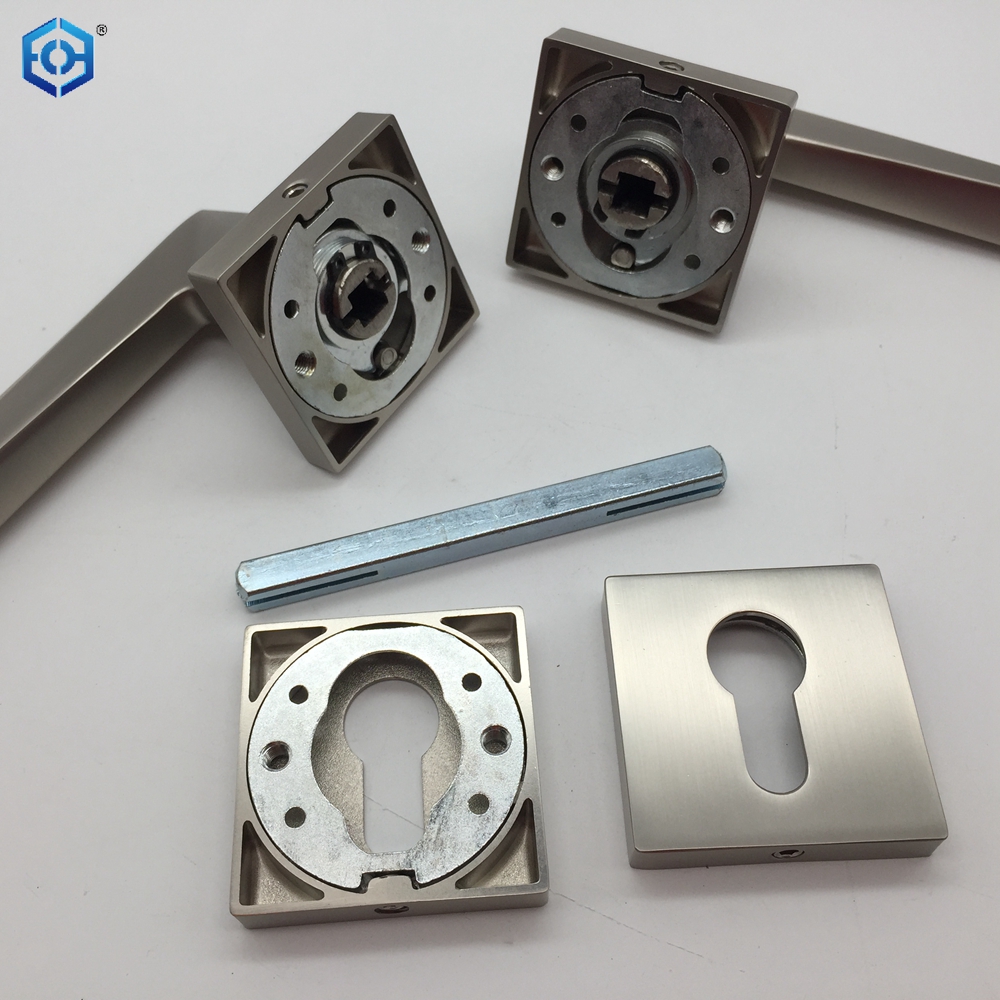 Satin Nickel Geometric Interlacing Zinc Alloy Door Handle