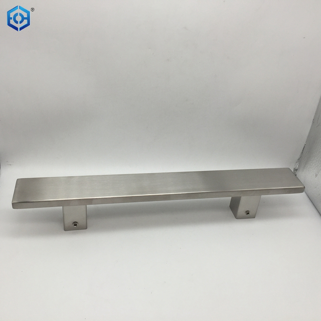 Square Glass Door Handles Stainless Steel Single Sided Door Sliding Pull Handle