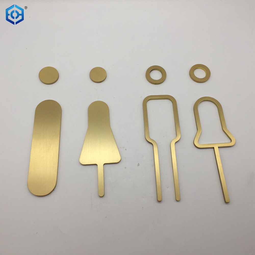 Black Gold Color Toilet Sign Plate Brass Wash Room Door Wall Label Sticker Wc Holder Signage BoardNest