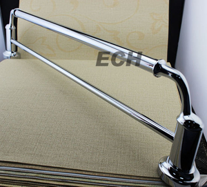 Double Pole Chrome Plain Brass Towel Bar (ETR-008)