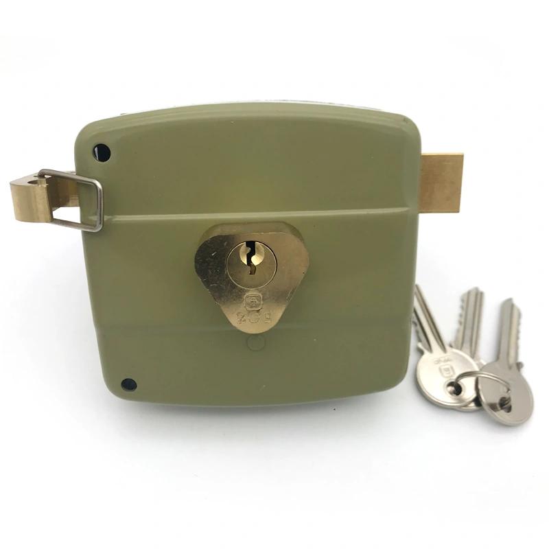 South America 120mm Wooden Door Brass Cylinder Door Rim Lock