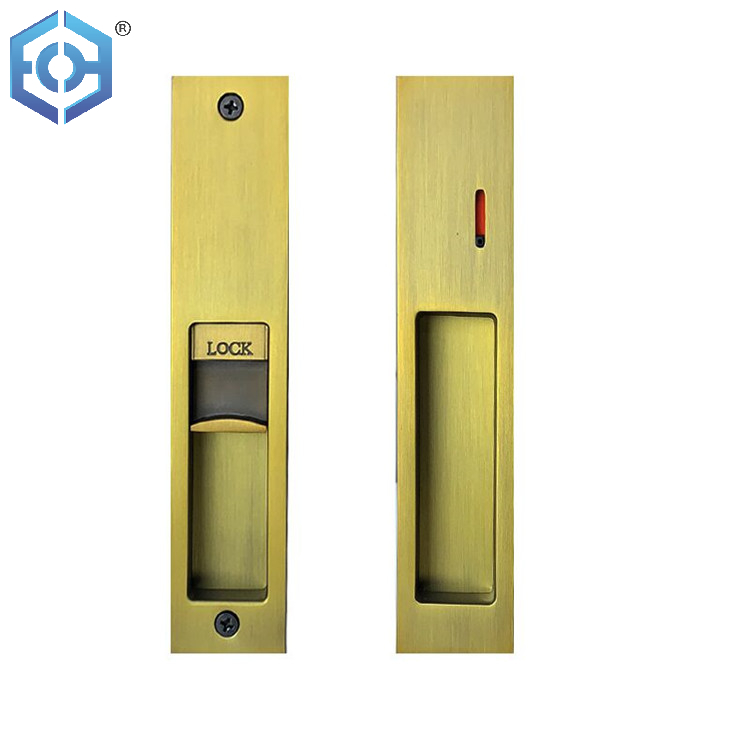 SN Zinc Alloy BK Sliding Wooden Door Bathroom Sliding Toilet Door Lock