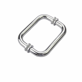 Chrome Popular Designs Glass Hardware Brass Door Lock Pull Handle 