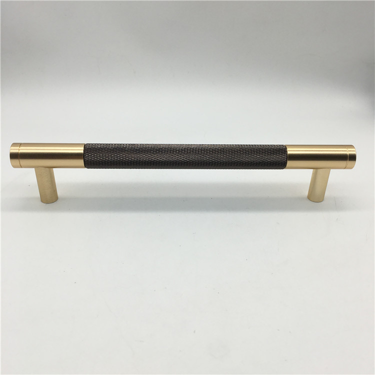 New Luxury Furniture Drawer Knurled Brass Cabinet Pull Handle