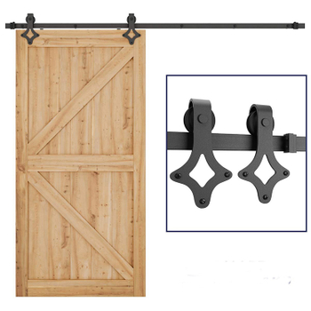 Modern Interior Solid Wood Sliding Pocket Door Barn Door Hardware