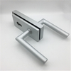 Silver Aluminum Alloy Frameless Office Bathroom Glass To Wall Door Lock