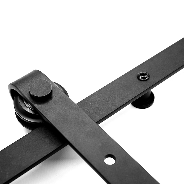 Matte Black Steel Super Mini Single Door Sliding Barn Door