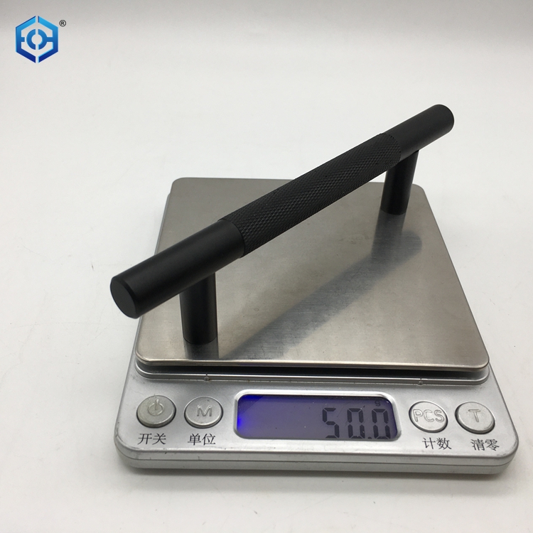 black knurled cabinet knob