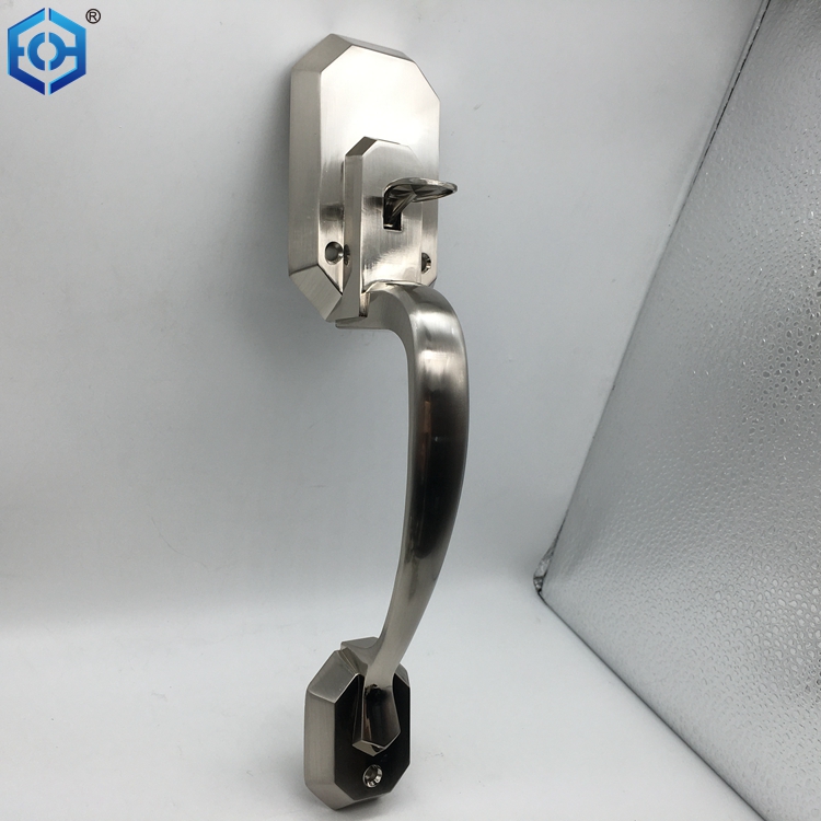 Satin Nickel Zinc Alloy Keyless Entry Door Knob And Deadbolt Entry Door