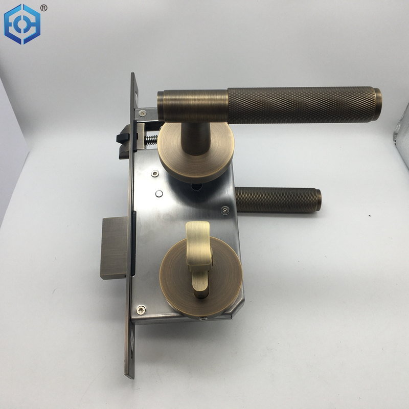 Door Locks for Bedroom And Mortise Lock Handle Set with 3 Brass Key Antique Finish
