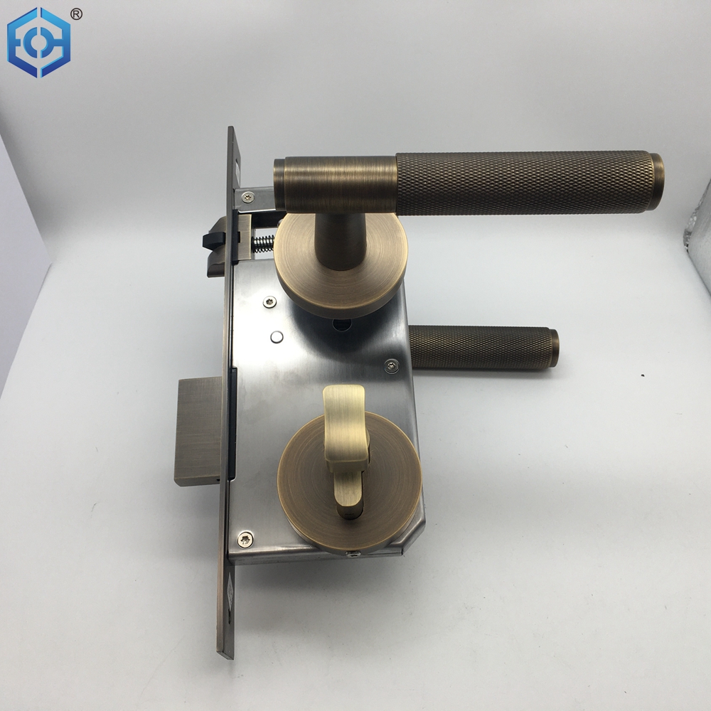 Door Locks for Bedroom And Mortise Lock Handle Set with 3 Brass Key Antique Finish