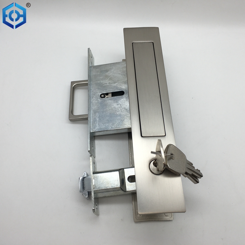 Zinc Alloy Invisible Recessed Handle with 3 Keys Pocket Sliding Door
