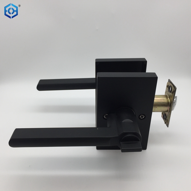Zinc Alloy Vienna Door Lever Lock with Rectangular Rosette Entry Latch