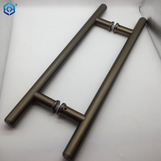 Antique Bronze Stainless Steel Classical Circular Tube H Type Glass Door Pull Handle