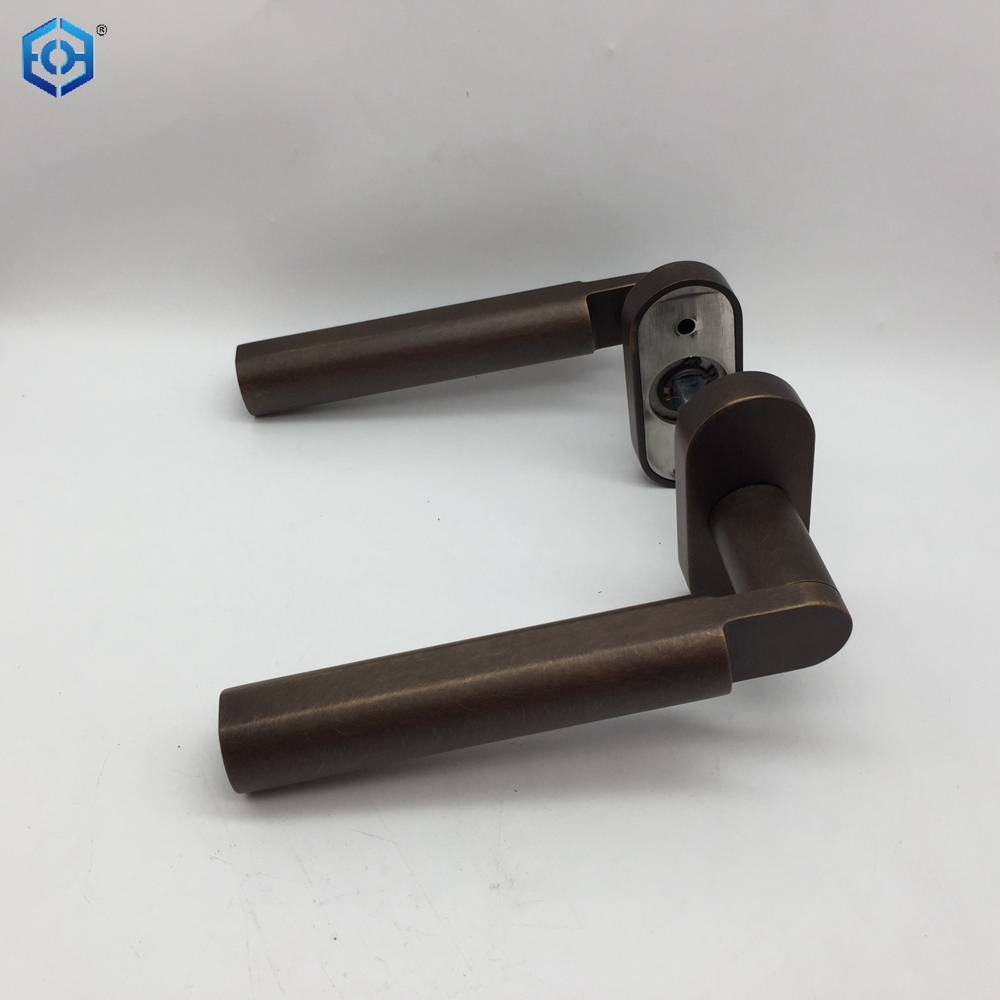 aged brass door handles