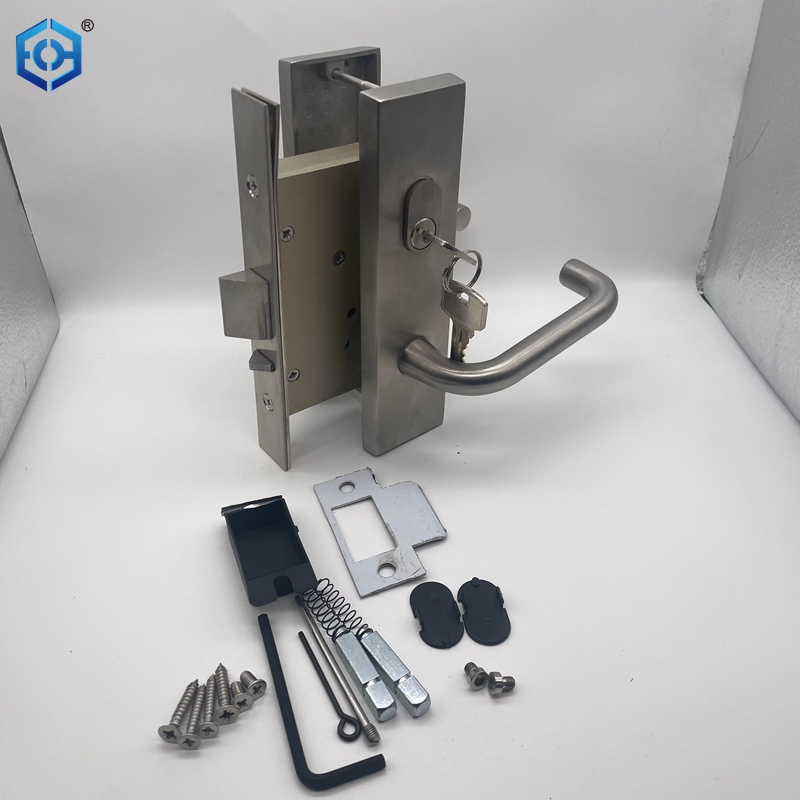 Stainless Steel Door Lock Synergy Vestibule 60mm Backset Satin Nickel