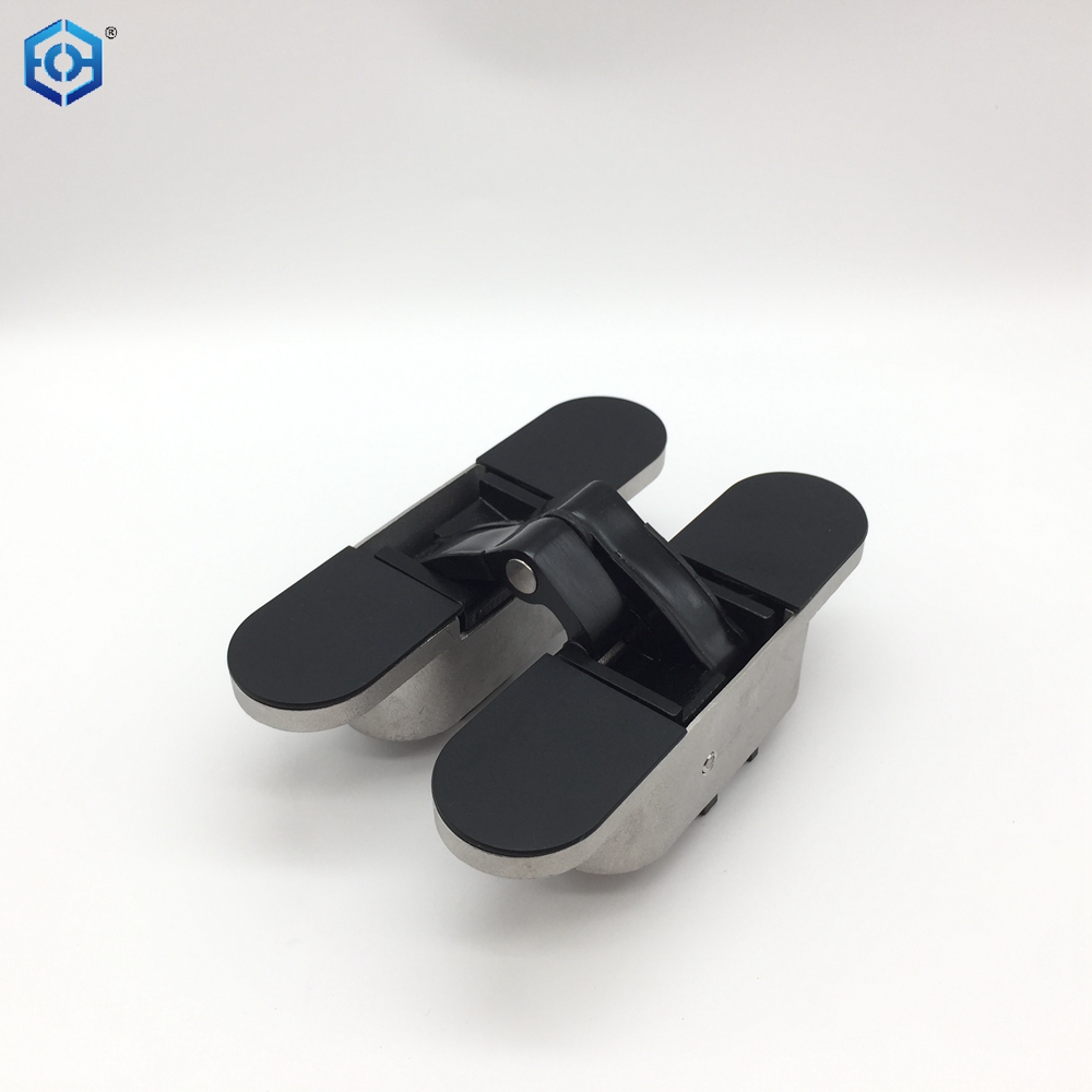 Modern Soft Close 40mm Thickness Silver Stainless Steel 3D Adjustable 180 Degree Hidden Door Hinges 