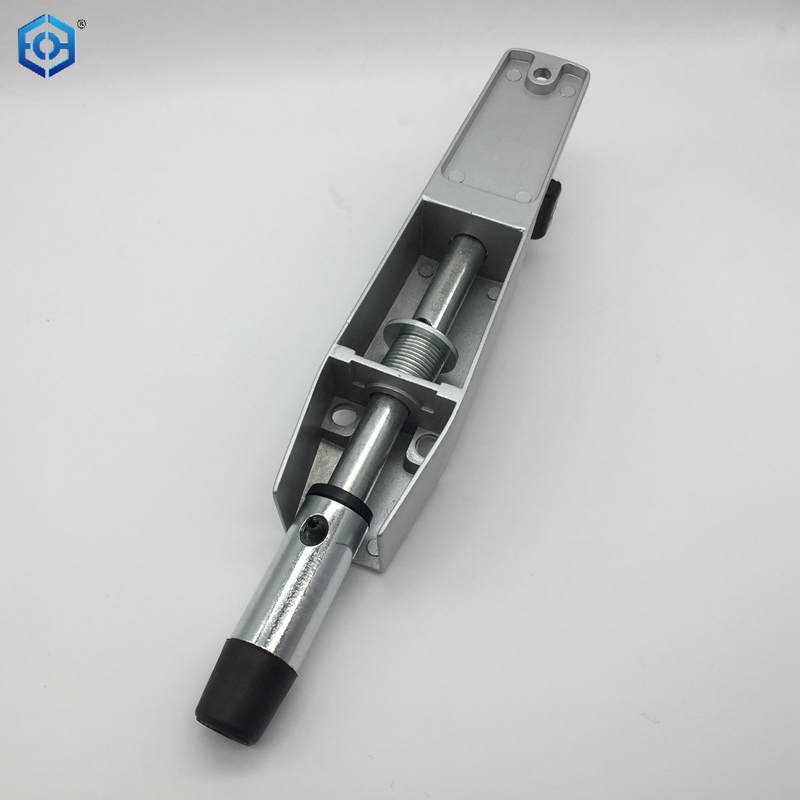 Silver And Black Heavy Duty Spring Loaded Step Down Door Stopper