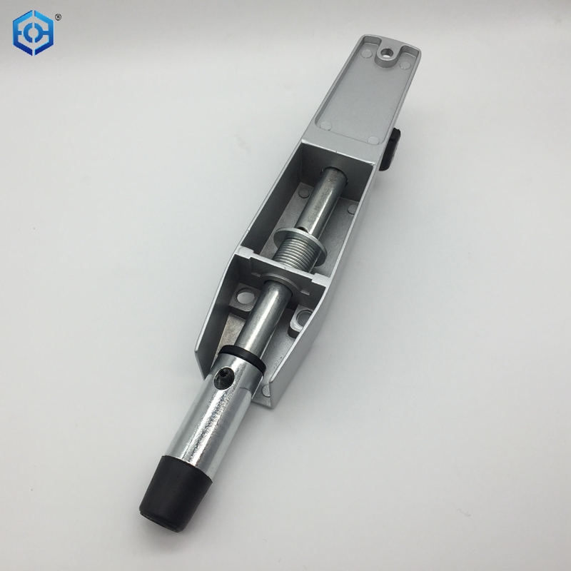 Silver And Black Heavy Duty Spring Loaded Step Down Door Stopper