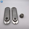 Stainless Steel Unique Bargains Sliding Door Lock Invisible Recessed Handle Latch Door Hardware Lock 