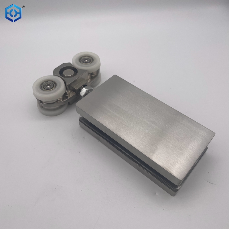 Frameless Glass Folding Door Sliding Roller Fitting Patch for Shop Door