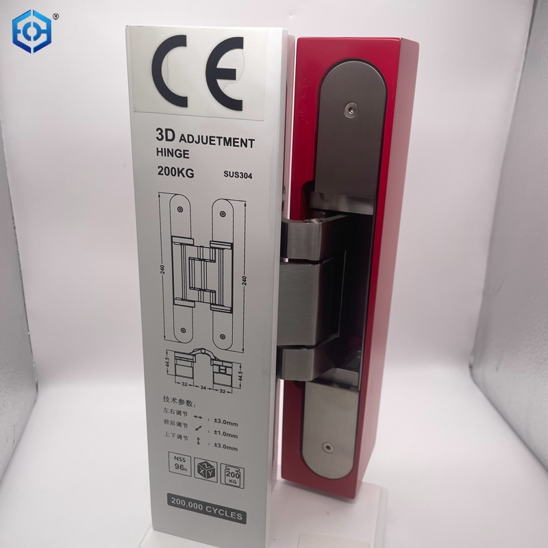 Heavy Duty 3D Adjustable Invisible Concealed Hidden 200 KG Wooden Cabinet Door Hinges 