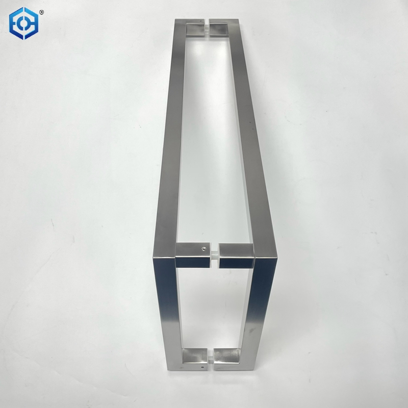 Stainless Steel Push Pull Door Handle L Shape Panic Handle