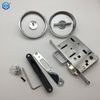 Chrome Zinc Alloy Big Round Panel Pocket Sliding Door Lock