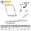 Folding Door Hardware Accessories Flat Door Without Lower Track Flat Folding Door 180 Degree