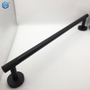 Matte Black 4 Pieces Bath Hardware Set with 24 in Towel Bar Toilet Paper Holder Hand Towel Holder Hook