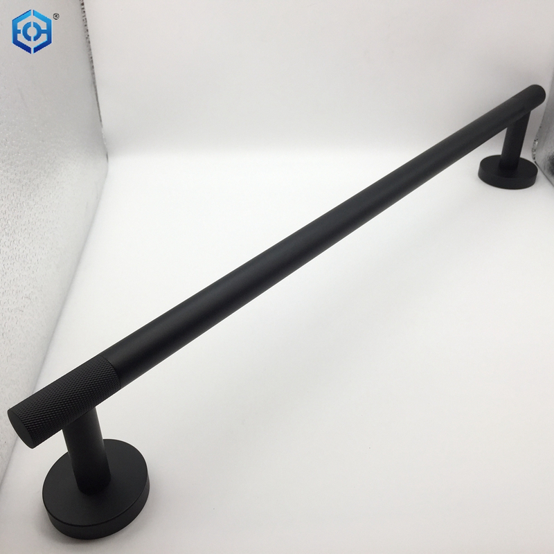 Matte Black 4 Pieces Bath Hardware Set with 24 in Towel Bar Toilet Paper Holder Hand Towel Holder Hook