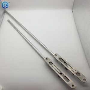 Silver Stainless Steel Concealed Heavy Duty Slide Bolt Lock with Aluminum Rod