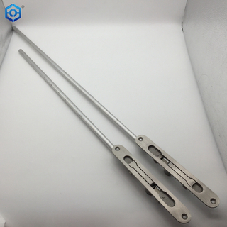 Silver Stainless Steel Concealed Heavy Duty Slide Bolt Lock with Aluminum Rod