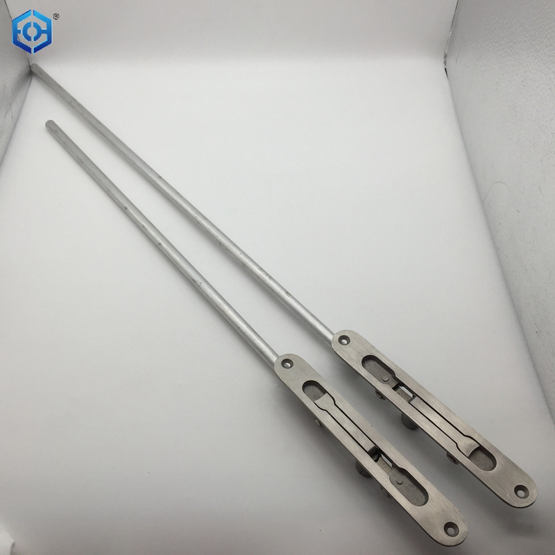 Silver Stainless Steel Concealed Heavy Duty Slide Bolt Lock with Aluminum Rod