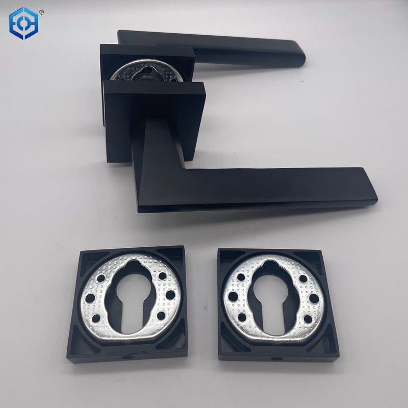 New Design Black Matt Aluminum Universal Modern Interior Door Handles 