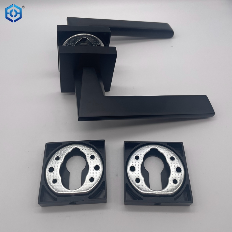 New Design Black Matt Aluminum Universal Modern Interior Door Handles 
