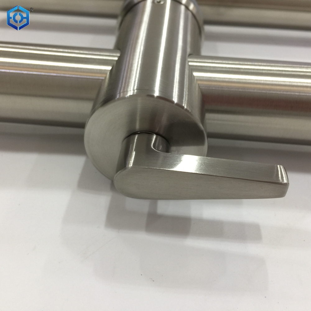 Stainless Steel Cylinder And Thumbturn Glass Door Pull Handle Locking Ladder Pull