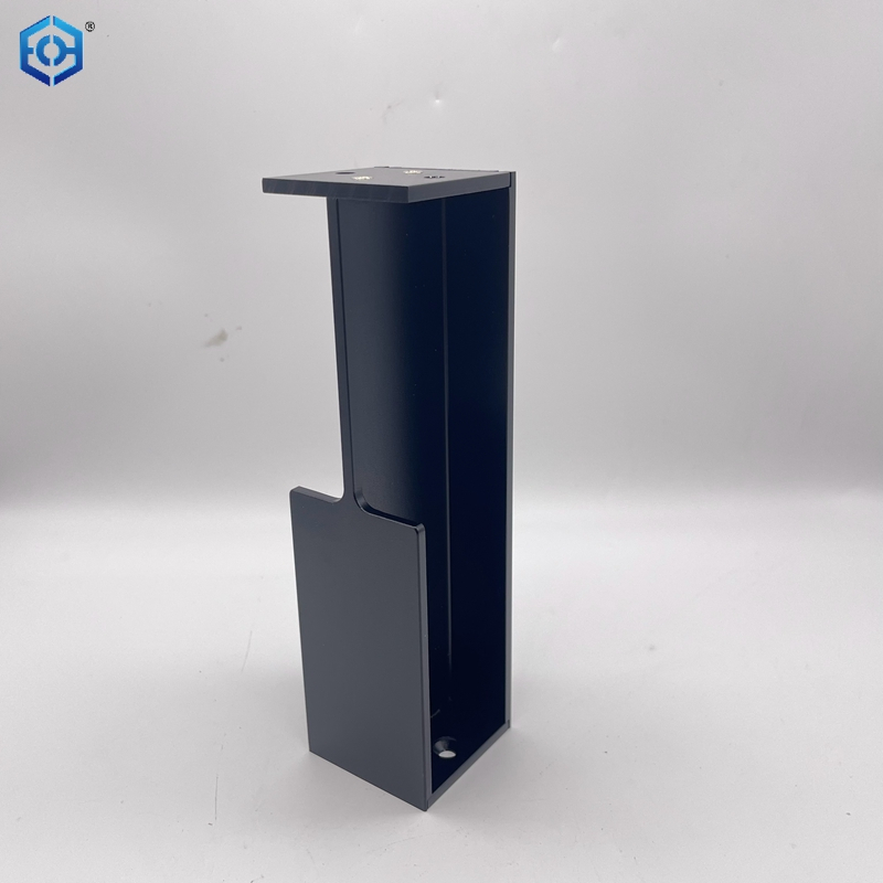 Black Aluminum Recessed Sliding Pocket Door Handle for Wardrobe Door