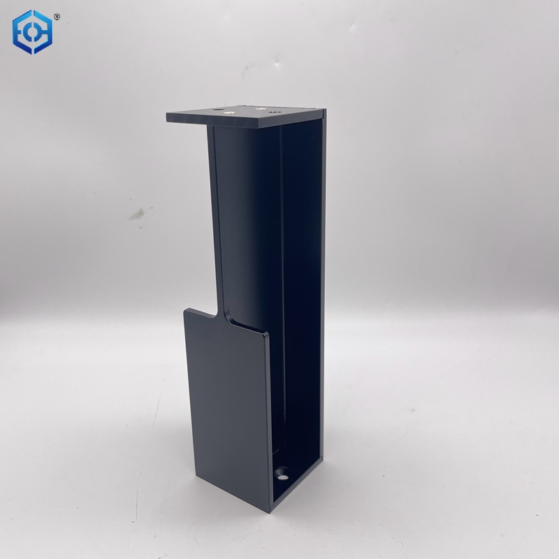 Black Aluminum Recessed Sliding Pocket Door Handle for Wardrobe Door