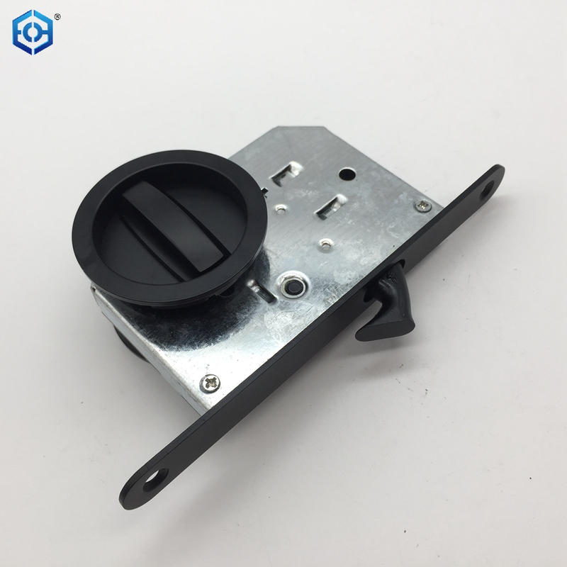 Satin Nickel Finish Zinc Alloy And Steel Pocket Sliding Door Lock