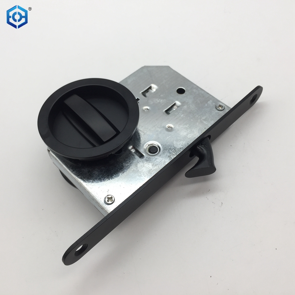 Satin Nickel Finish Zinc Alloy And Steel Pocket Sliding Door Lock