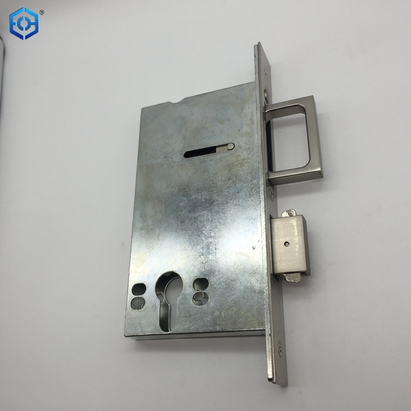 Recessed Pocket Door Mortise Lock Pocket Door Edge Pull with Push Automatic Bounce Switch
