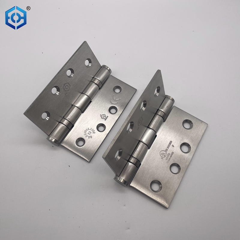 UL Fire Resistance Door Hardware 4.5 Inch Stainless Steel 2 Ball Bearing Commercial Heavy Duty Door Hinges