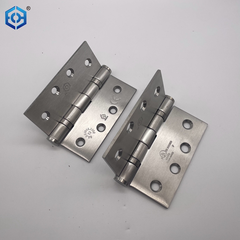 UL Fire Resistance Door Hardware 4.5 Inch Stainless Steel 2 Ball Bearing Commercial Heavy Duty Door Hinges