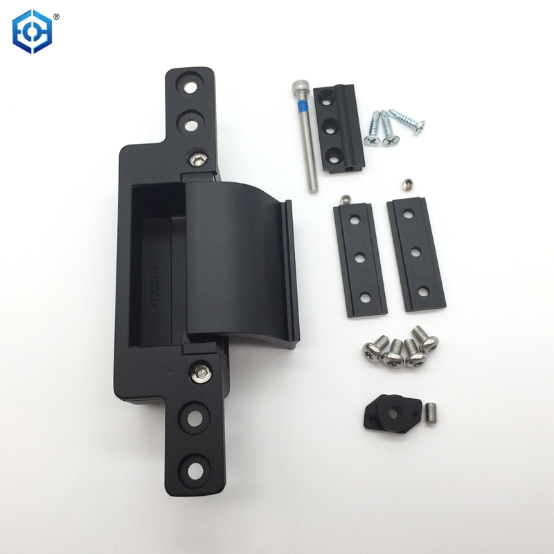 Black 105 Degree Adjustable Alloy Concealed Door Hinge for Aluminum Frame Door