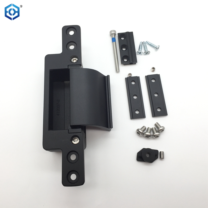 Black 105 Degree Adjustable Alloy Concealed Door Hinge for Aluminum Frame Door