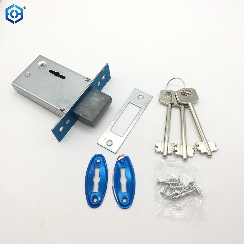 Steel Mortise Lock 44mm Backset Deadbolt Lock with 3 Keys 