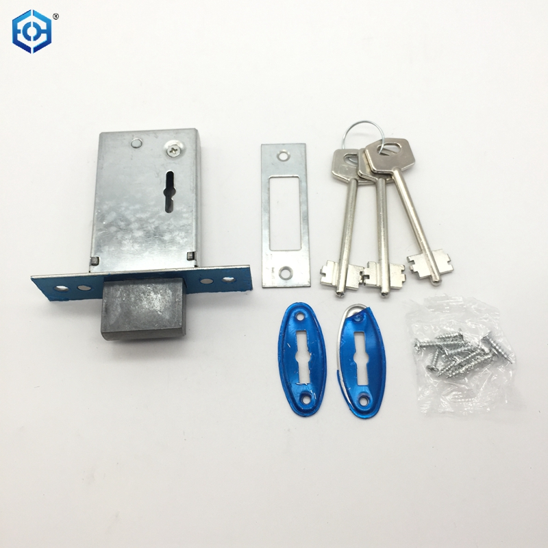 Steel Mortise Lock 44mm Backset Deadbolt Lock with 3 Keys 